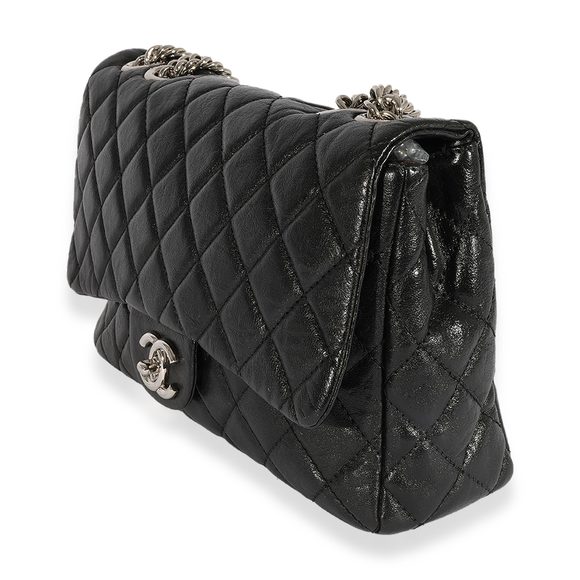 Chanel Black Quilted Goatskin Bijoux Chain Jumbo Single Flap Bag - Picture 2 of 8